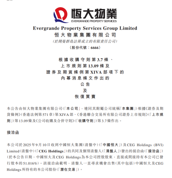 好牛优配 恒大物业12日9点复牌！公司上半年净赚超4亿元，实控人仍是许家印